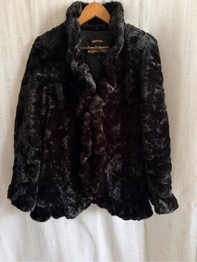Black Faux Fur Coat